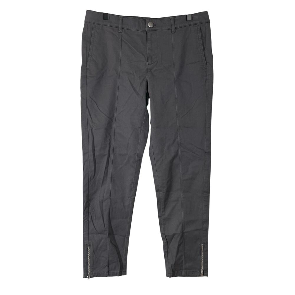 J Jill Women's NWT Gray Zipper Ankle Tapered Leg Ankle Pants - Size 8 - Midrise